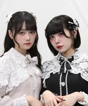セットアップ キラキラハートビジューレース重ね...の詳細画像3