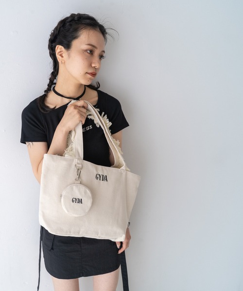 GYDA トートバッグ GYDA(ジェイダ) A4対応 ミニポーチ付き