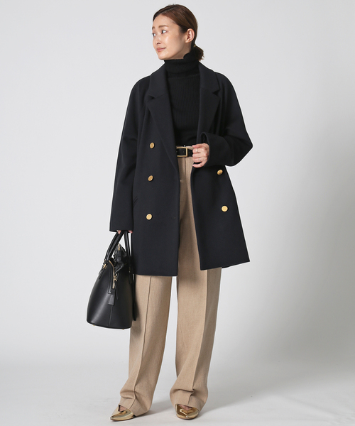 ドゥーズィエムクラス ピーコート DEUXIEME CLASSE - 20 ドゥーズィエムクラス ウール メルトンPコート