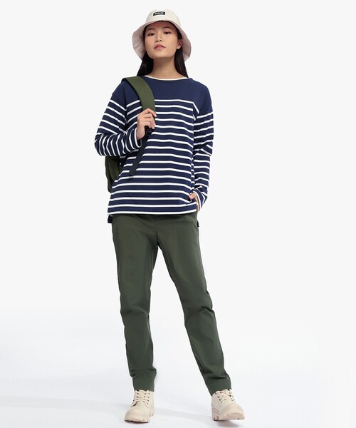 AIGLE tシャツ マリンストライプ ロングスリーブボーダーTシャツ