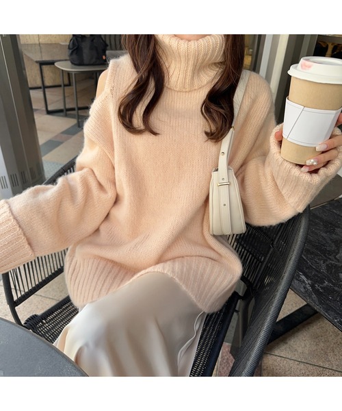 Ogue. ニット セーター 「 」 インナー付き / turtleneck fluffy azato