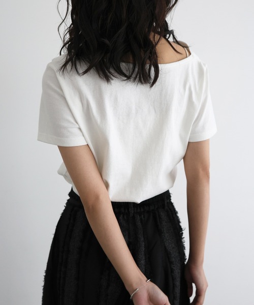 hellam tシャツ ドレープデザイン半袖Tシャツ レディース