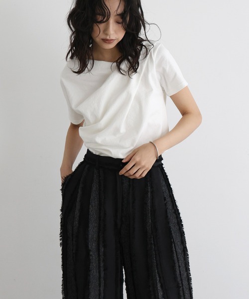 「WONEM」 半袖Tシャツ FREE ブラック レディース WONEM 「WONEM」 半袖カットソー FREE ブラック レディース