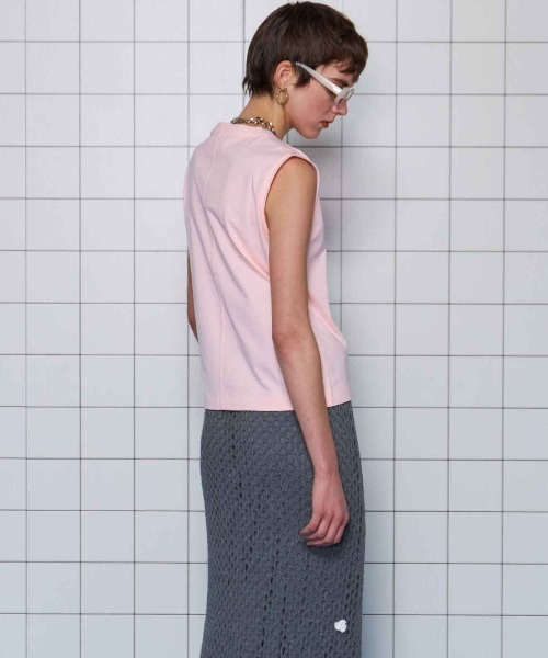 タンクトップ ノースリーブ Cutoff Sleeveless Tops/カットオフノースリーブトップス「MAISON SPECIAL/メゾンスペシャ Cutoff Sleeveless Tops/カットオフノースリーブトップス