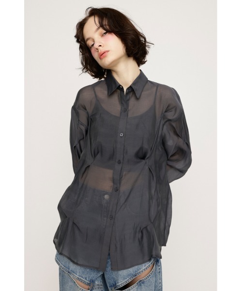 SLY - SLY　シアーシャツ SLY ブラウス シャツ SHEER TUCKED SH シアー タックド シアー