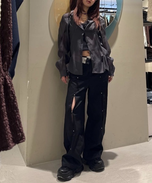 SLY ブラウス シャツ SHEER TUCKED SH シアー タックド シアー