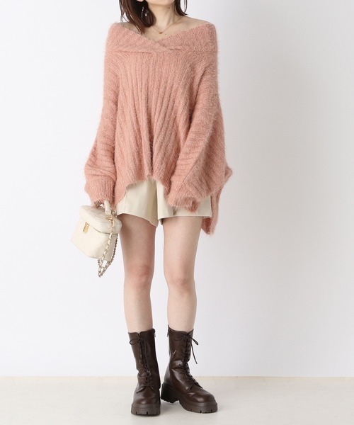 「Heather」 ドルマンスリーブニット FREE ベージュ レディース_画像5