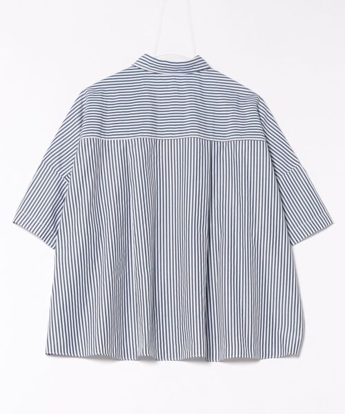 ブラウス シャツ フロント刺繍バイカラーシャツ レディース Q ブラウス シャツ フロント刺繍バイカラーシャツ レディース