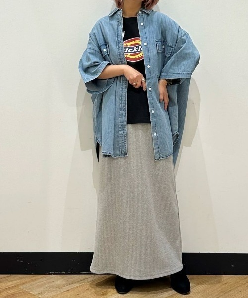 Right-on tシャツ 「Dickies」アイコンロゴクロップドT