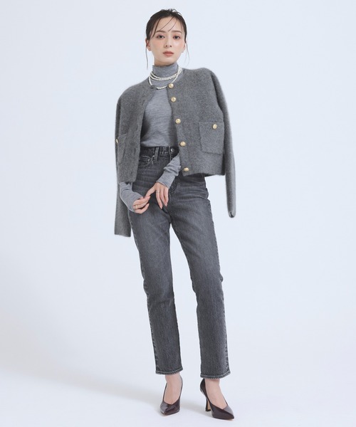 anuans（アニュアンス） ノーカラージャケット FREE ピンク系その他