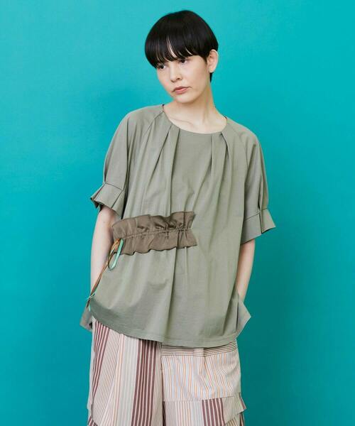 tシャツ リボンカット カットソー レディース