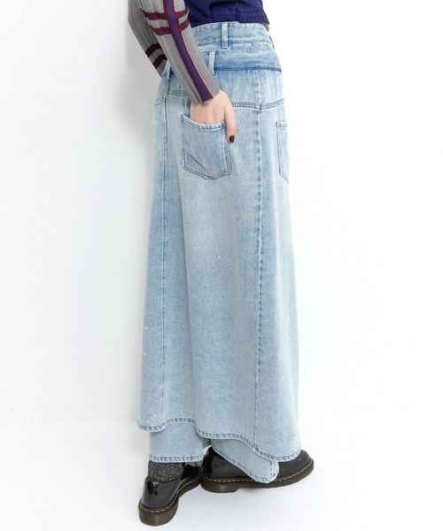 AULA AILA ジーンズ デニム デニムパンツ レイヤードデニム