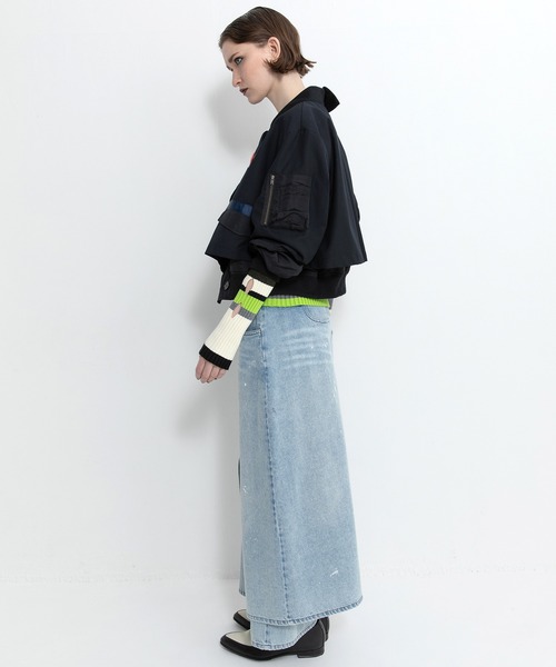 AULA AILA ジーンズ デニム デニムパンツ レイヤードデニム