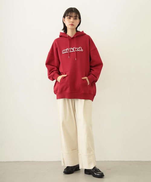 MILKFED.（ミルクフェド） パーカー COOPER LOGO WIDE SWEAT HOODIE
