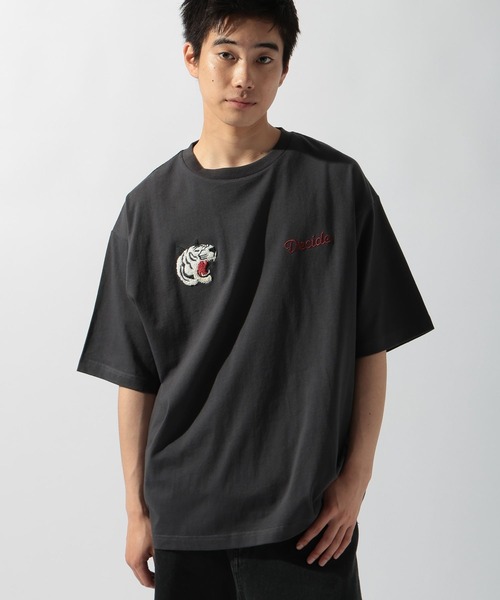 niko and… tシャツ ベトジャンモチーフ刺繍Tシャツ メンズ