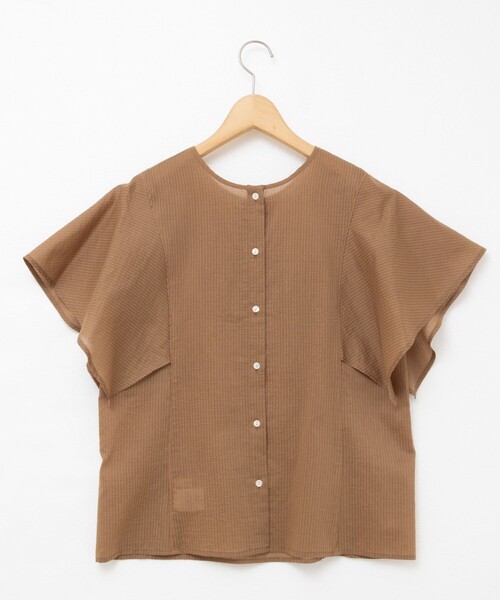 ブラウス シャツ Twist Linen 袖フリルブラウス レディース Twist Linen 袖フリルブラウス(37682041-2024)｜ファッション