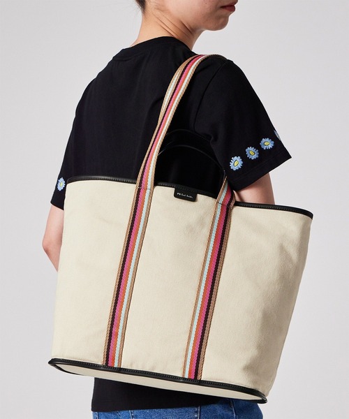 【未使用】Paul Smith キャンバス トートバック　値段交渉可　おまけ付き PSキャンバス トートバッグ（ライトベージュ） ｜ポール・スミス