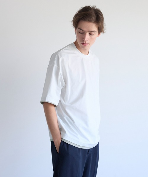 coca tシャツ EAZY TEX フェイクレイヤードTシャツ 速乾/シワ