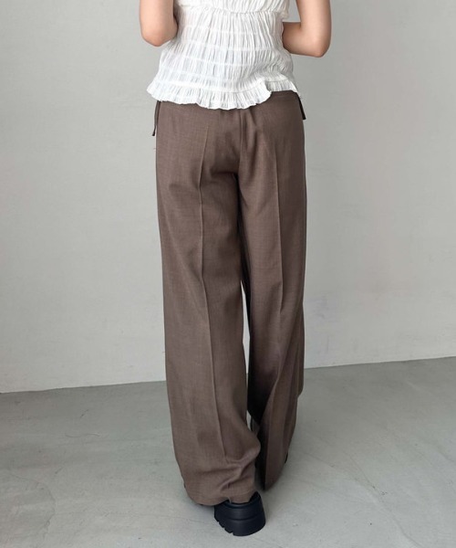 archives（アルシーヴ） スラックス パンツ サイドカットアウト