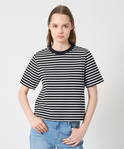 tシャツ 「Saori Oyamada × SLOANE × ANAYI」コットン天竺コンパクトＴシャツ レディース ANAYI tシャツ 「Saori Oyamada × SLOANE ANAYI」コットン天竺