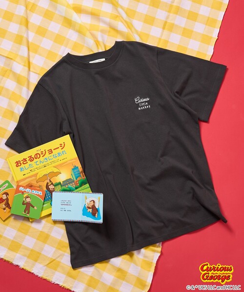 tシャツ 「おさるのジョージ」 バックプリントTシャツ/ビッグシルエットTシャツ レディース FREAK'S STORE tシャツ 「おさるのジョージ」 バックプリントT