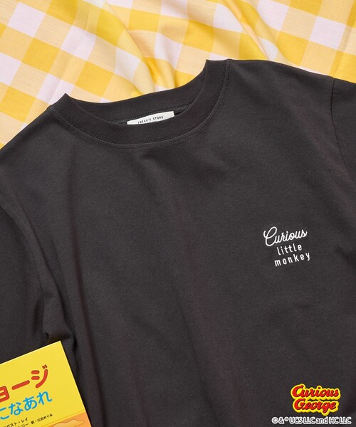 tシャツ 「おさるのジョージ」 バックプリントTシャツ/ビッグシルエットTシャツ レディース FREAK'S STORE tシャツ 「おさるのジョージ」 バックプリントT
