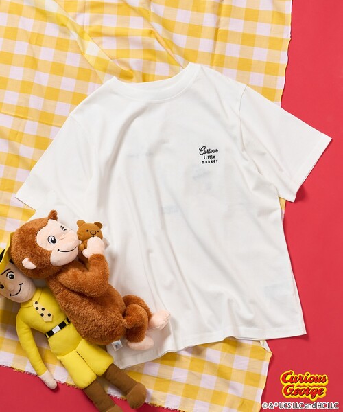 tシャツ 「おさるのジョージ」 バックプリントTシャツ/ビッグシルエットTシャツ レディース FREAK'S STORE tシャツ 「おさるのジョージ」 バックプリントT