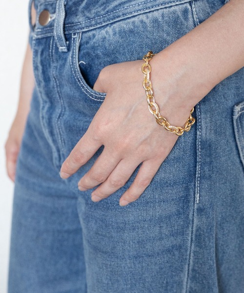 ネックレスとブレスレットです。 SENTI ブレスレット CUBIC ZIRCONIA×OVAL CHAIN BRACELET