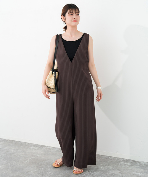 Spick＆Span サロペット オーバーオール ピンストライプV
