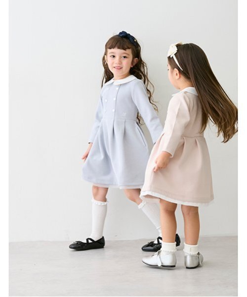 「petit main」 「KIDS」長袖ワンピース 90cm ライトピンク キッズ_画像3