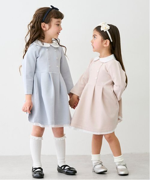 「petit main」 「KIDS」長袖ワンピース 90cm ライトピンク キッズ_画像4