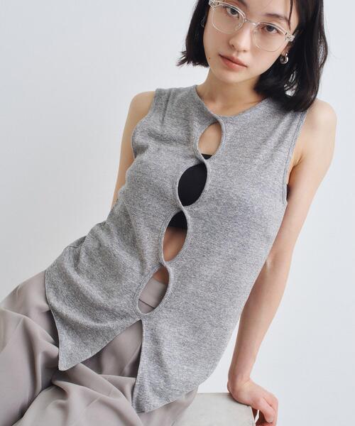 tシャツ twist sheer rib tops レディース