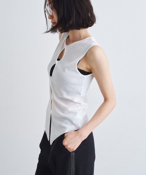 CODE A tシャツ twist sheer rib tops レディース : ZOZOTOWN