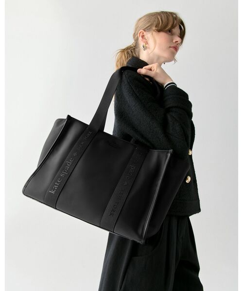 KATE SPADE キップキャンバスラージトート セール】キップ キャンバス ラージ トート（トートバッグ
