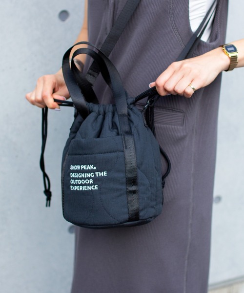 ぴっぴキルティングブラック　バック snow peak ショルダーバッグ Snow Peak / Quilted Ripstop Pouch
