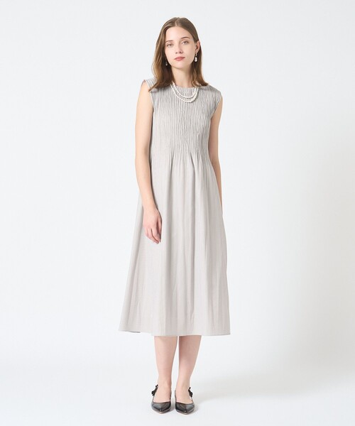 ANAYI ワンピース サッカーストレッチプリーツ : ZOZOTOWN Yahoo