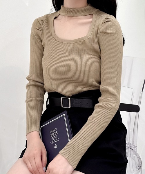 めろ様おまとめ 新品 TO BE CHIC 2025 パフスリーブニット Mejoul ニット セーター 「2025秋冬新作」チョーカー パフスリーブ