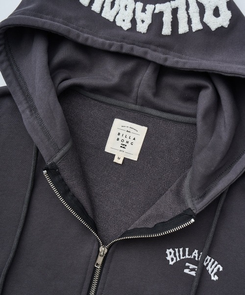 完売品 新品 ビラボン パーカー スウェット ヴィンテージ加工 墨黒 レディース BILLABONG - 完売品 新品 ビラボン パーカー スウェット ヴィンテージ