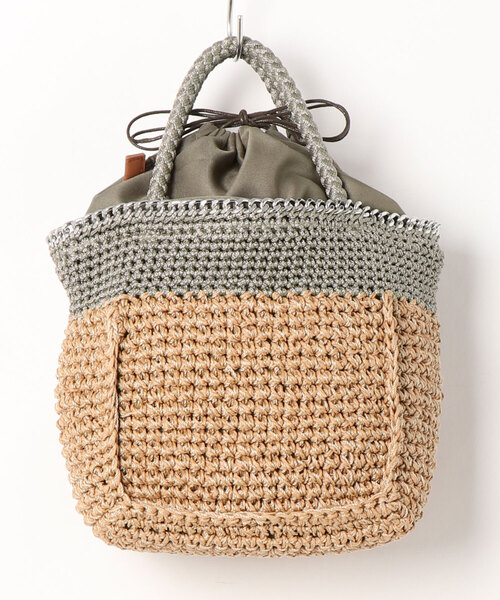 「cache cache」 かごバッグ FREE グリーン レディース_画像6