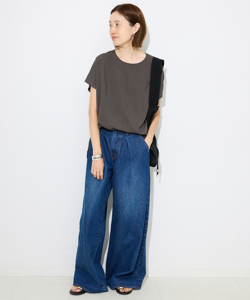 SLOBE ブラウス SLOBE IENA ブラウス シャツ フロントスキッパーラッフル