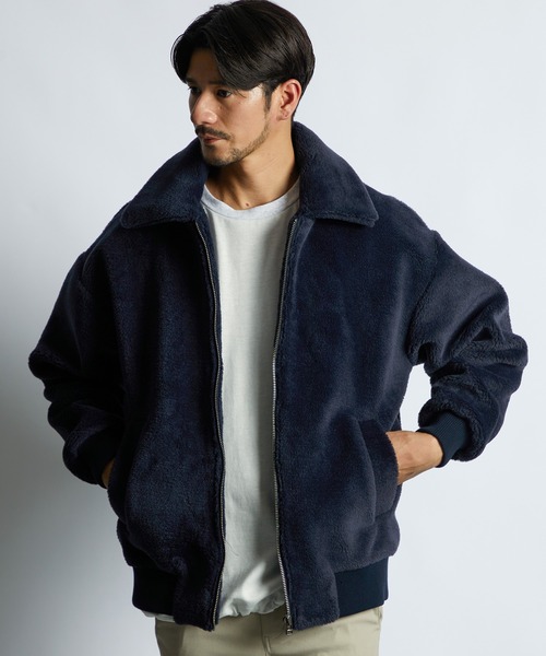 LANVIN en Bleu リバーシブルブルゾン LANVIN en Bleu ジャケット ノーカラージャケット トリプルクロスロゴ