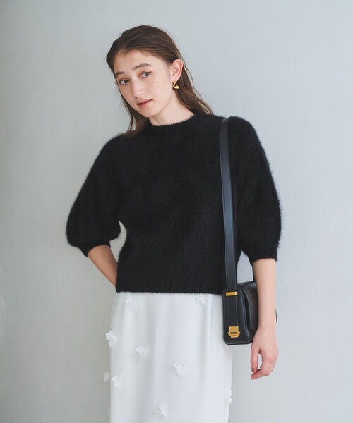 UNITED ARROWS ニット セーター フォックスカシミヤ パフ ハーフ