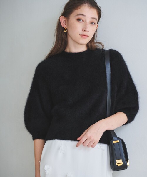 UNITED ARROWS ニット セーター フォックスカシミヤ パフ ハーフ