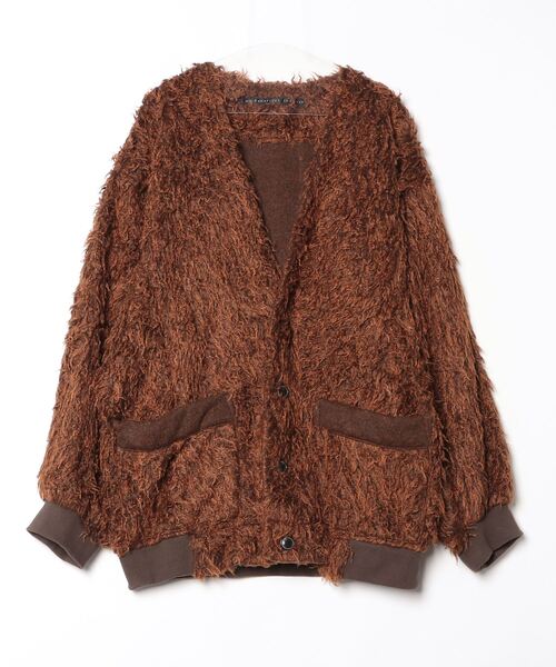 【25AW my beautiful landletシャギービッグカーディガン】 my beautiful landlet / SHAGGY BIG CARDIGAN /