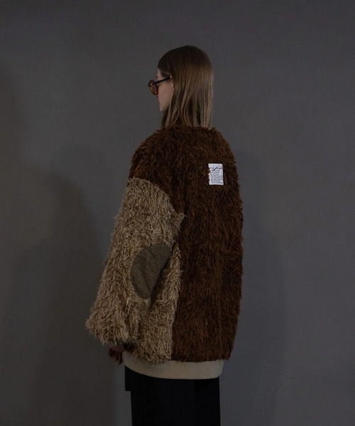 【25AW my beautiful landletシャギービッグカーディガン】 my beautiful landlet / SHAGGY BIG CARDIGAN /