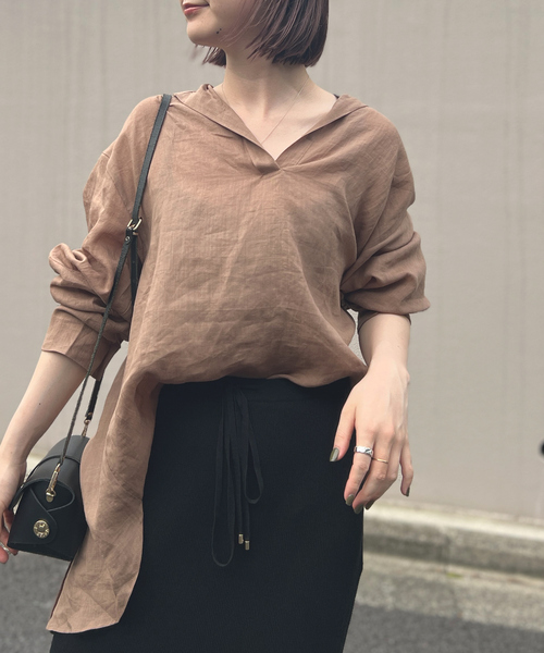 「Rouge vif」 長袖ブラウス フリー ベージュ レディース_画像4