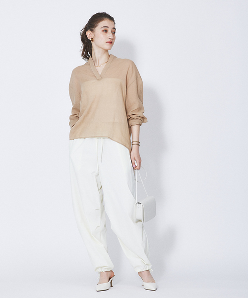 「Rouge vif」 長袖ブラウス フリー ベージュ レディース_画像7