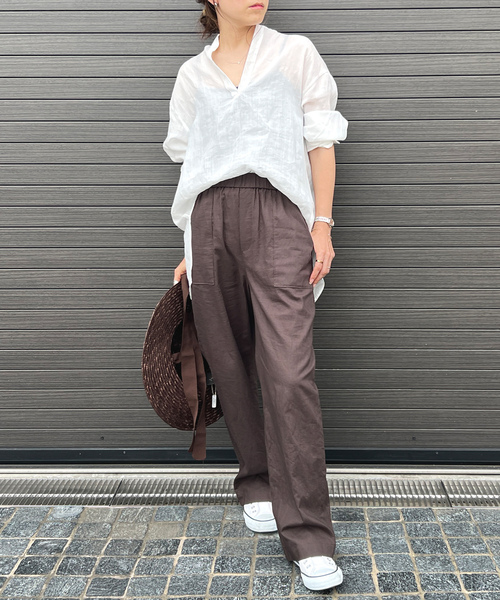 「Rouge vif」 長袖ブラウス フリー ベージュ レディース_画像9