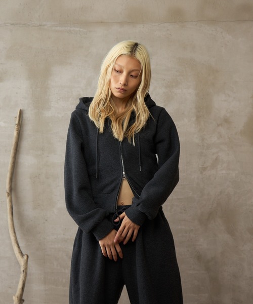 paradigm パーカー 「paradigm」パフィーストレッチショートダブル