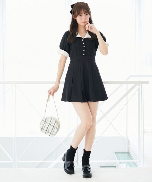 MAJESTIC LEGON（マジェスティックレゴン） ワンピース 衿配色ミニ